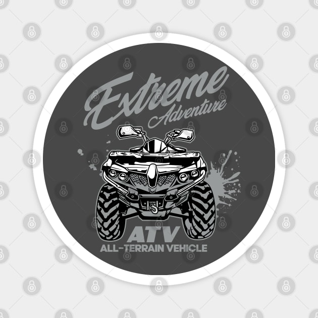 EXTREME ADVENTURE ATV Magnet by beanbeardy